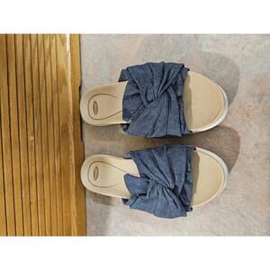 Dr. Scholl's Wander Willow denim slide sandals